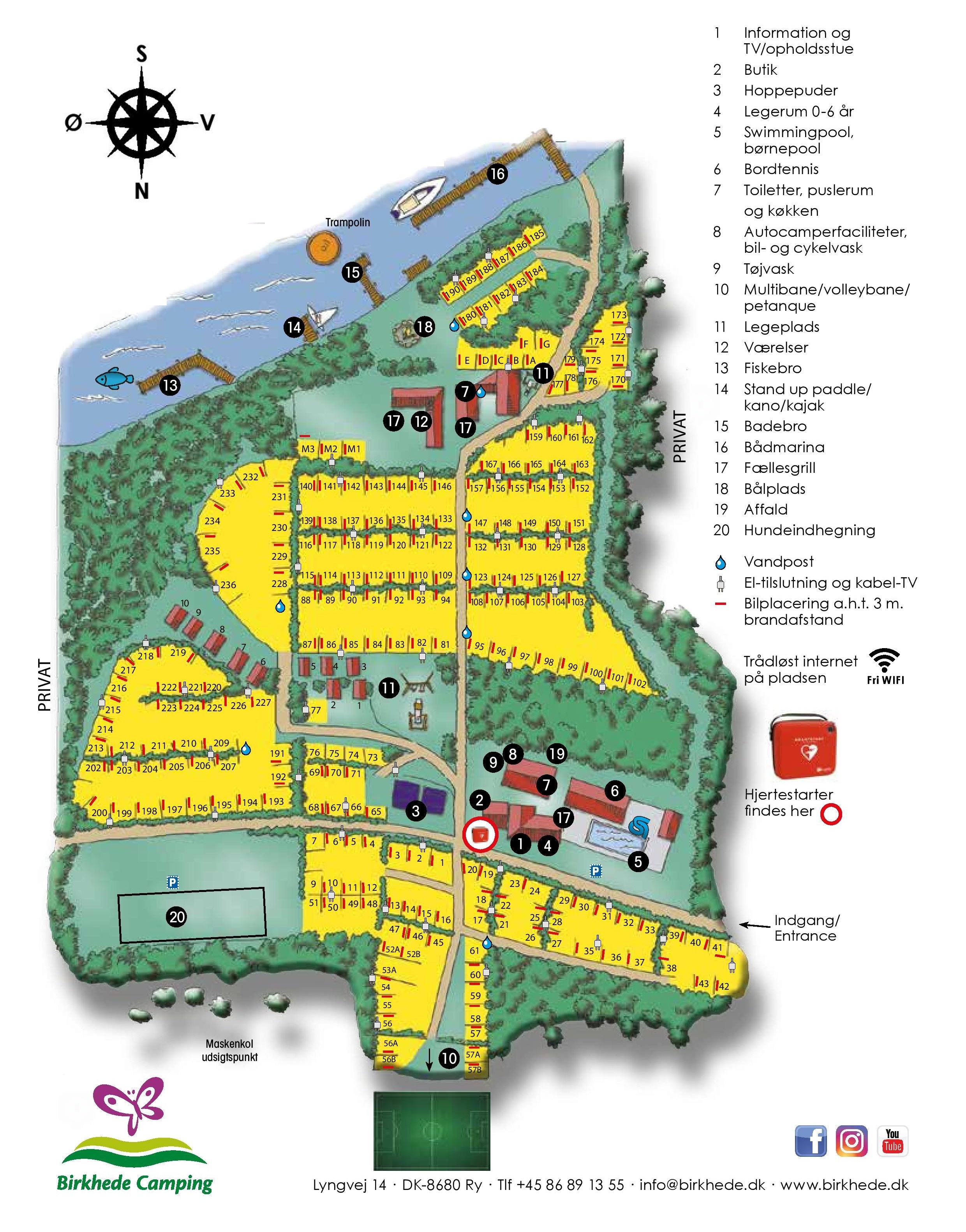 Map  Birkhede Camping